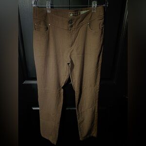 Woolly Longhaul Merino Brown Straight Leg Women's Pants 10